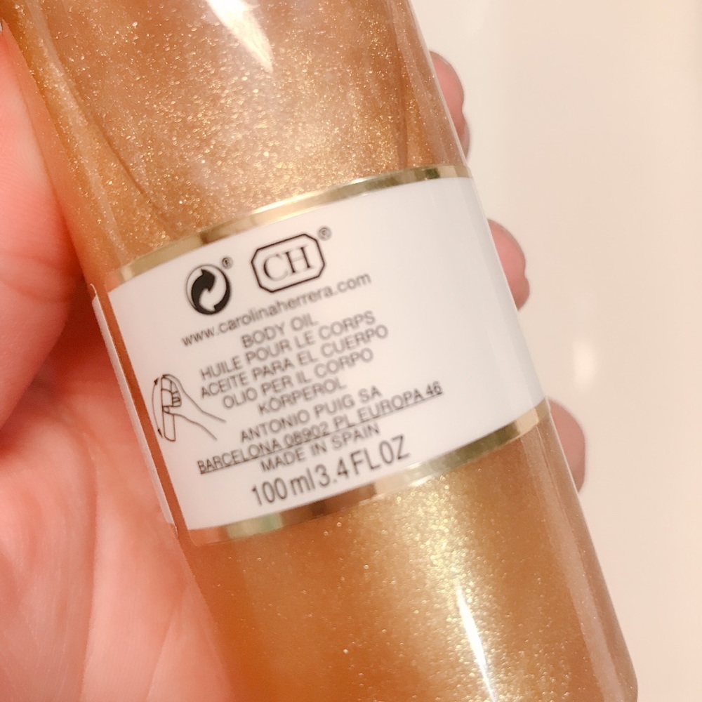 Body lotion and leg elixir from Carolina Herrera